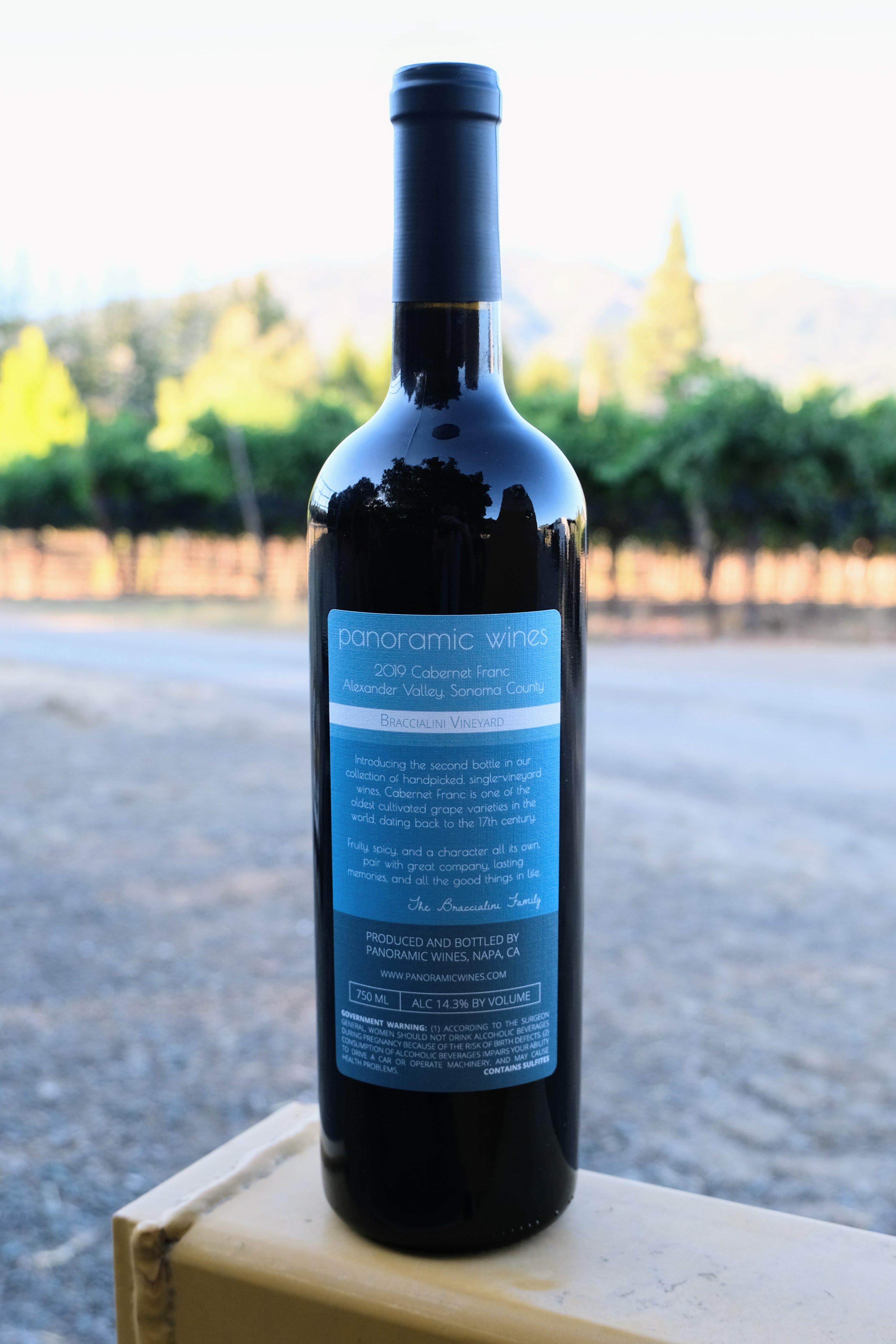 Panoramic Wines 2019 Cabernet Franc Back